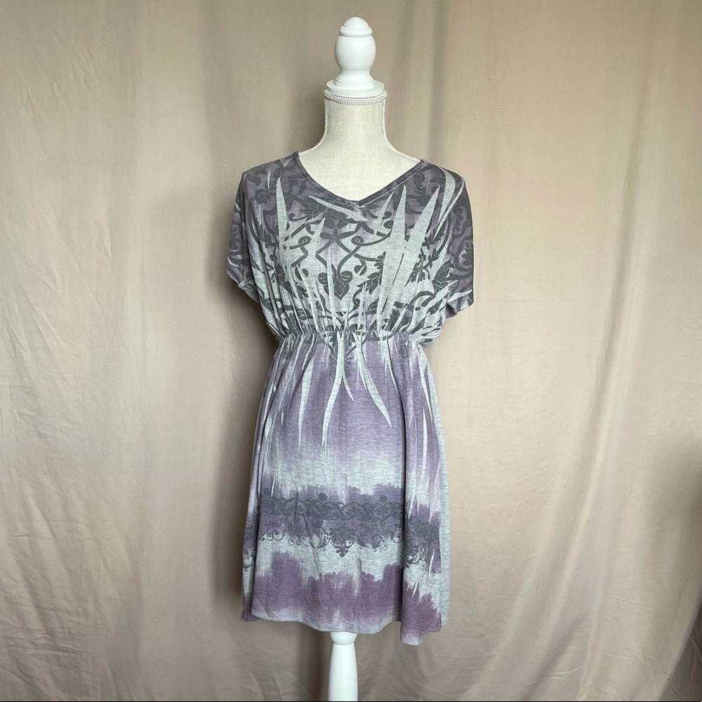 NWT Purple/Gray Sweatshirt Dress - size M